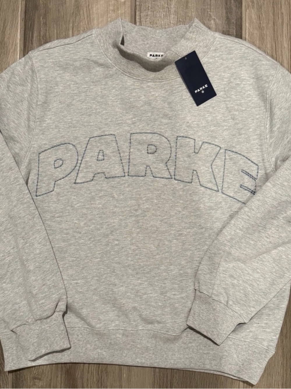 Women's Mockneck Pullover Sweatshirt Parke x Target Heather Gray XXS/XS IN HAND
